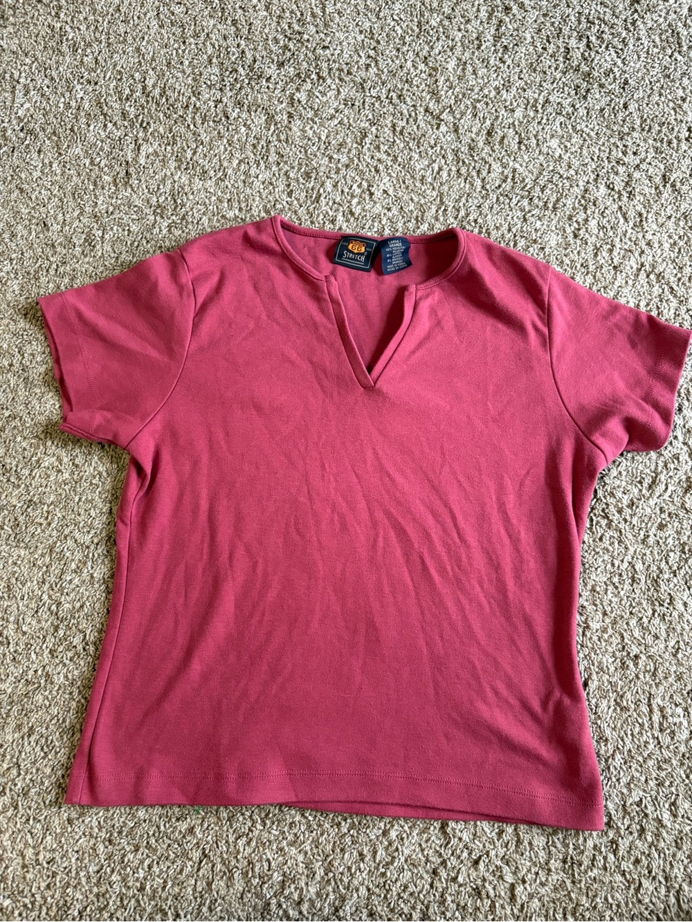 Vintage Route 66 Pink Stretch Top – Size Large